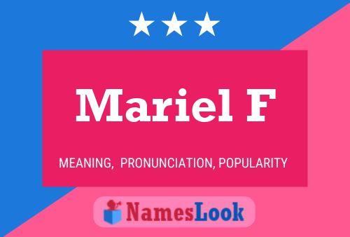 Mariel F 名字海报