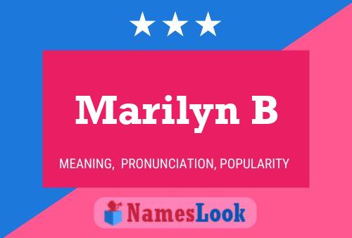 Marilyn B 名字海报