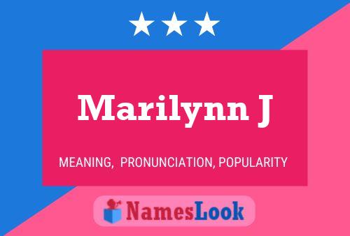 Marilynn J 名字海报