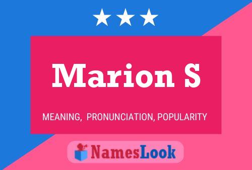 Marion S 名字海报