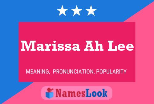 Marissa Ah Lee 名字海报