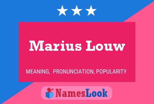 Marius Louw 名字海报