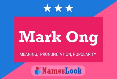 Mark Ong 名字海报