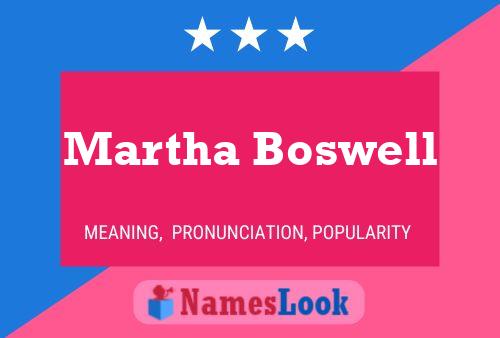 Martha Boswell 名字海报