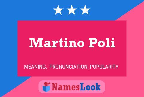 Martino Poli 名字海报