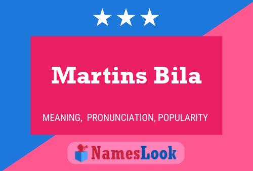 Martins Bila 名字海报