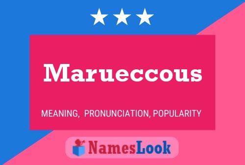 Marueccous 名字海报