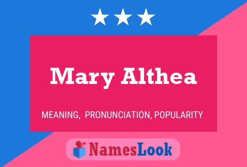 Mary Althea 名字海报