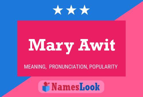 Mary Awit 名字海报