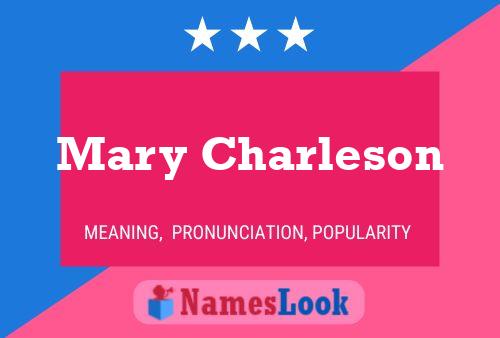 Mary Charleson 名字海报