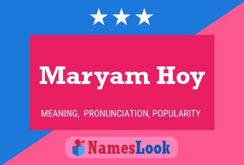 Maryam Hoy 名字海报