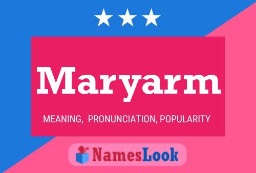 Maryarm 名字海报