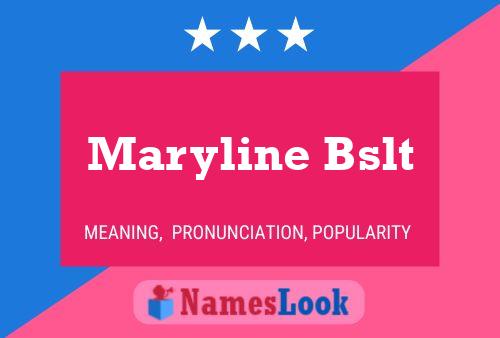 Maryline Bslt 名字海报