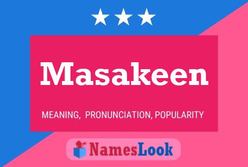 Masakeen 名字海报