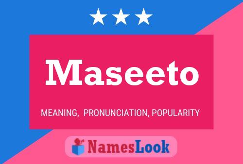 Maseeto 名字海报