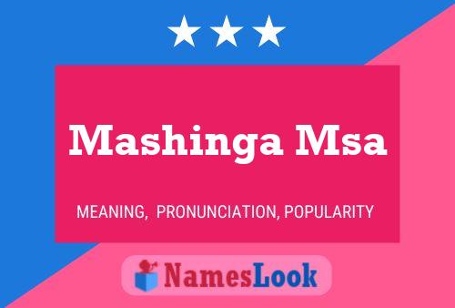 Mashinga Msa 名字海报