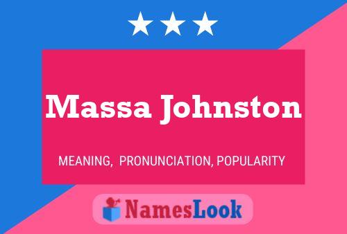 Massa Johnston 名字海报