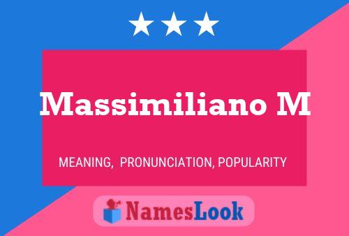 Massimiliano M 名字海报