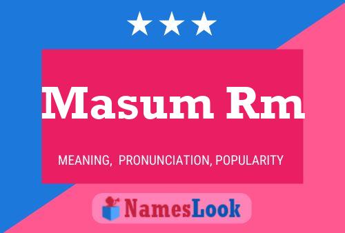 Masum Rm 名字海报