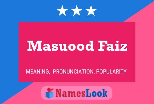 Masuood Faiz 名字海报