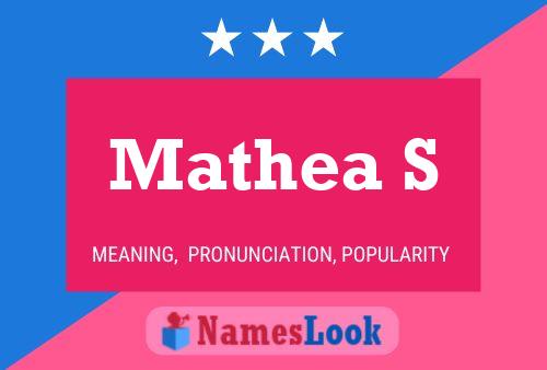 Mathea S 名字海报