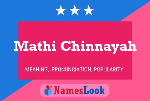 Mathi Chinnayah 名字海报