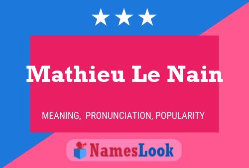 Mathieu Le Nain 名字海报