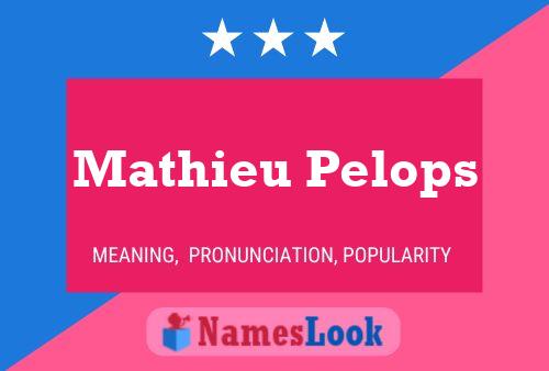 Mathieu Pelops 名字海报