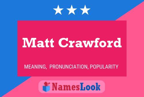 Matt Crawford 名字海报