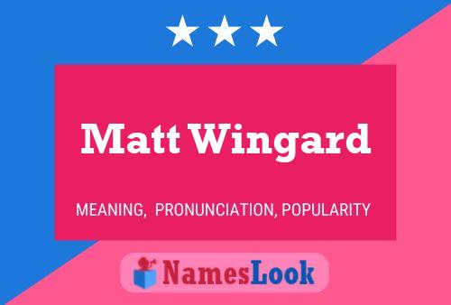 Matt Wingard 名字海报