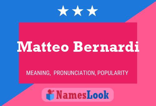 Matteo Bernardi 名字海报