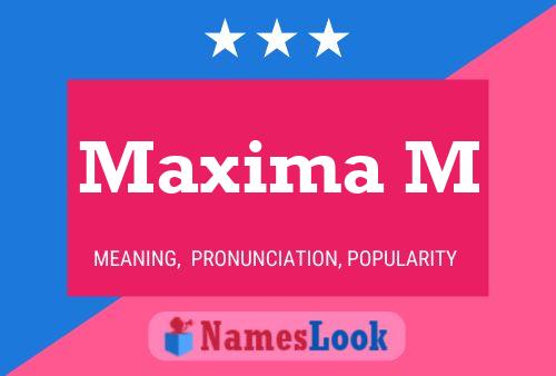 Maxima M 名字海报