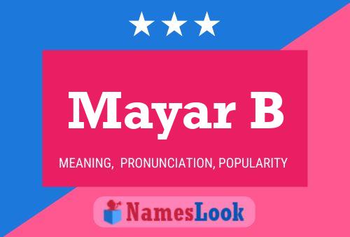 Mayar B 名字海报