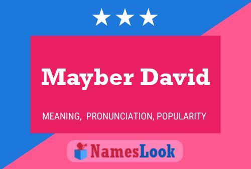 Mayber David 名字海报