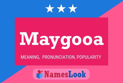 Maygooa 名字海报