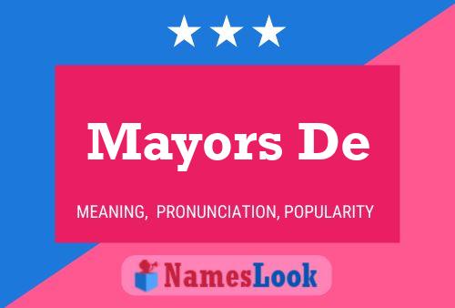 Mayors De 名字海报