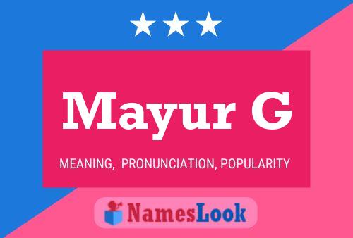 Mayur G 名字海报