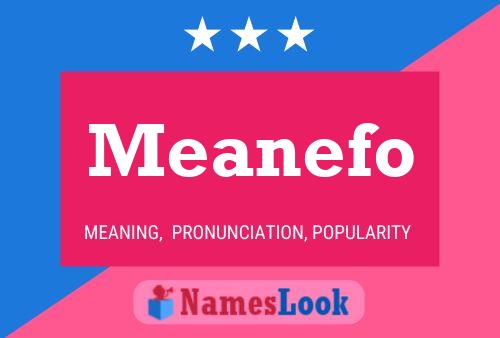 Meanefo 名字海报