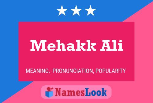 Mehakk Ali 名字海报