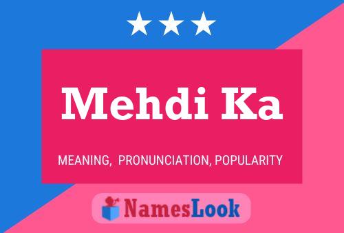 Mehdi Ka 名字海报