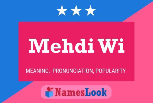 Mehdi Wi 名字海报