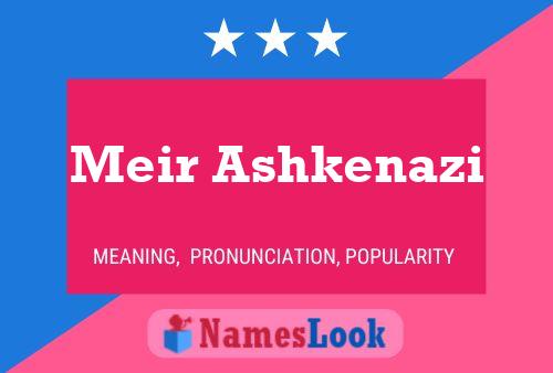 Meir Ashkenazi 名字海报