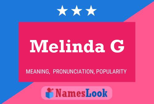 Melinda G 名字海报