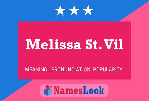 Melissa St. Vil 名字海报