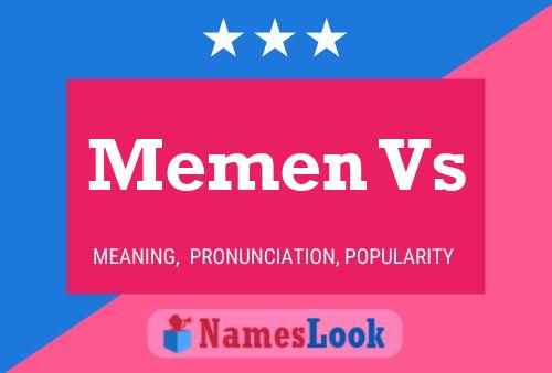 Memen Vs 名字海报