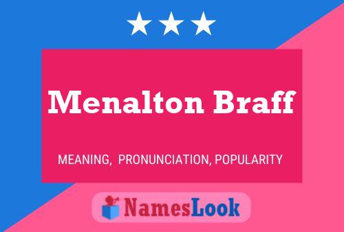 Menalton Braff 名字海报