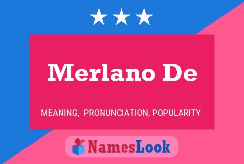 Merlano De 名字海报