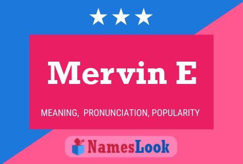 Mervin E 名字海报