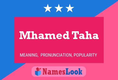 Mhamed Taha 名字海报