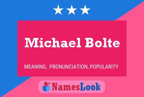 Michael Bolte 名字海报